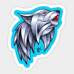 howling wolf Sticker